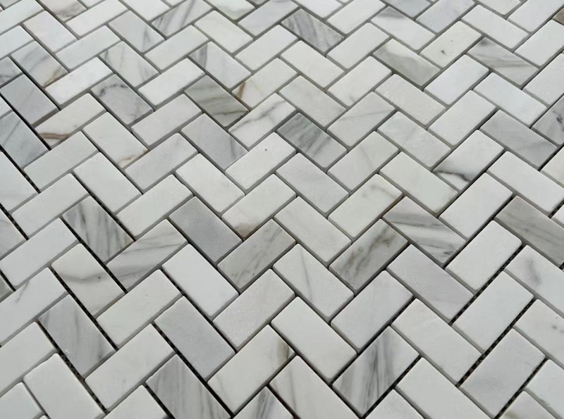 Calacatta Gold Marble 1X3 Herringbone Mosaic Tile 3 Calacatta Gold Marble 1X3 Herringbone Mosaic Tile 3
