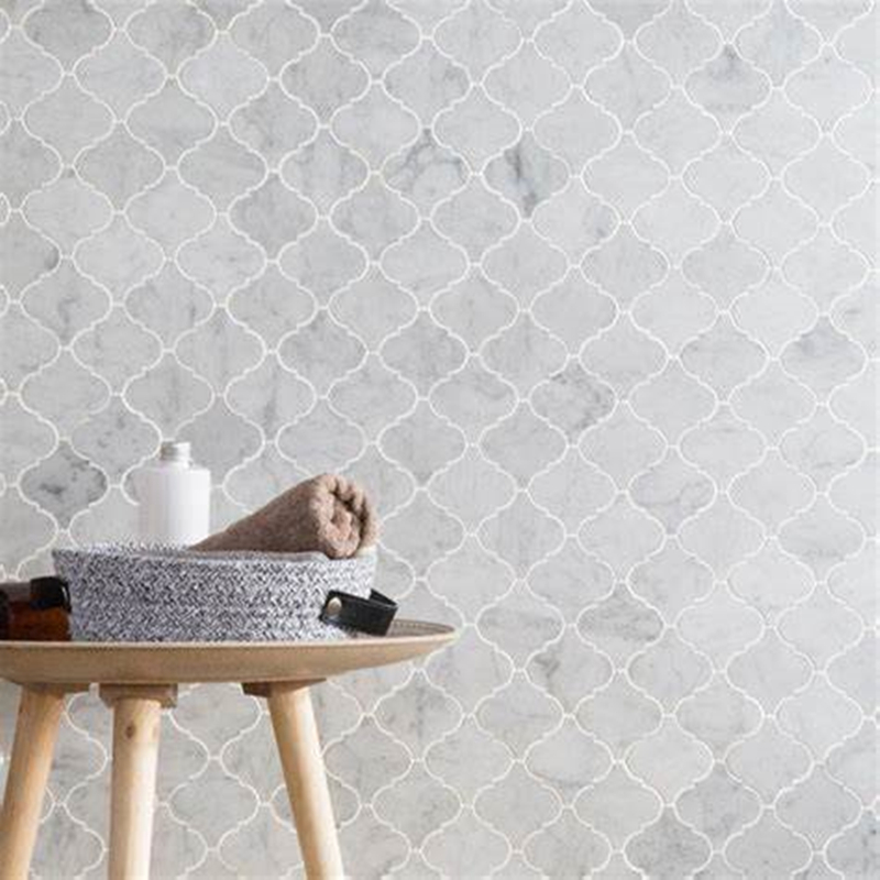 Carrara White Marble Arabesque Mosaic Tile For Walling Carrara White Marble Arabesque Mosaic Tile For Walling