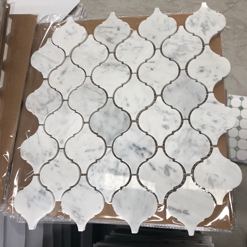 Carrara White Marble Arabesque Mosaic Tile Carrara White Marble Arabesque Mosaic Tile