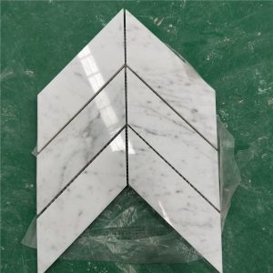 Carrara Chevron Blend Mosaics Tile Carrara chevron blend mosaics