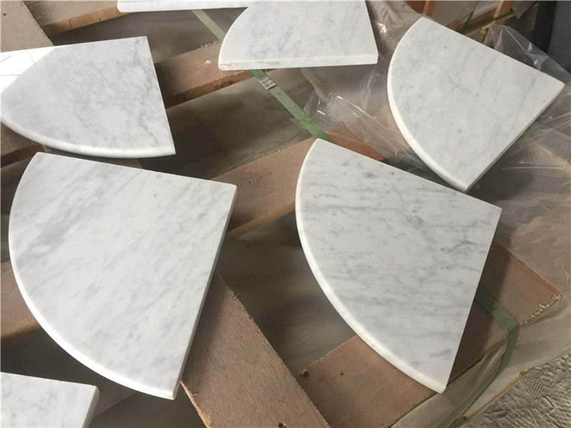 Carrara White Marble Corner Shelf 4