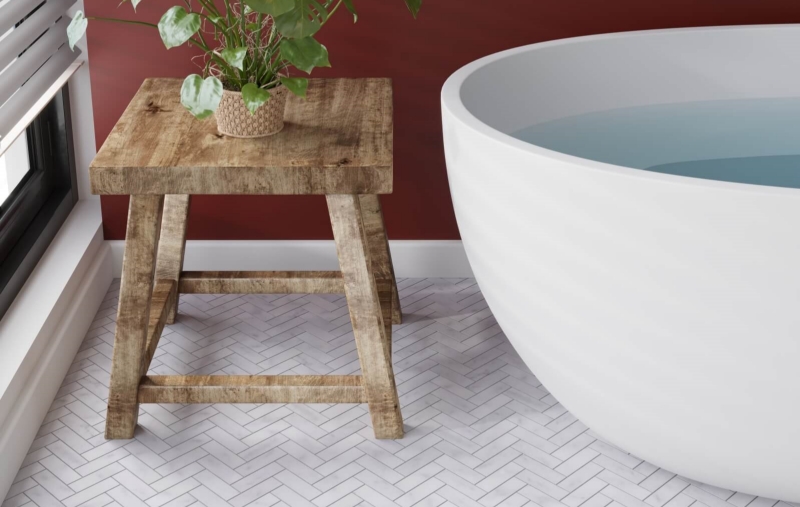 Carrara White Marble Herringbone Mosaic Tile Design Carrara White Marble Herringbone Mosaic Tile Design