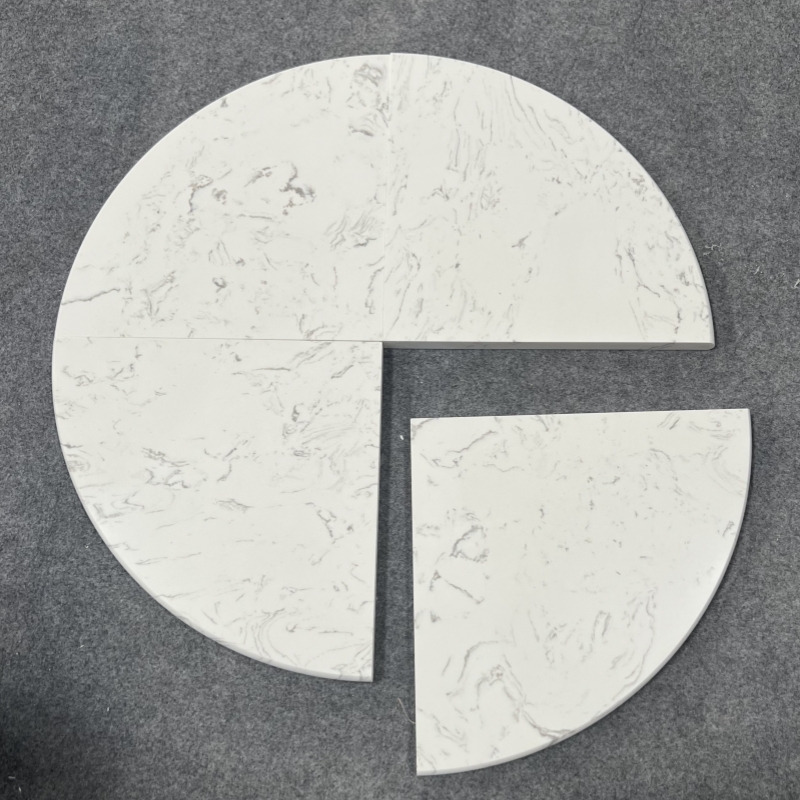 Statuary White Engineered Stone Corner Shelf 2 Statuary White Engineered Stone Corner Shelf 2