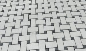 Thassos White Marble Basketweave Mosaic Tile Thassos White Marble Basketweave Mosaic Tile 2