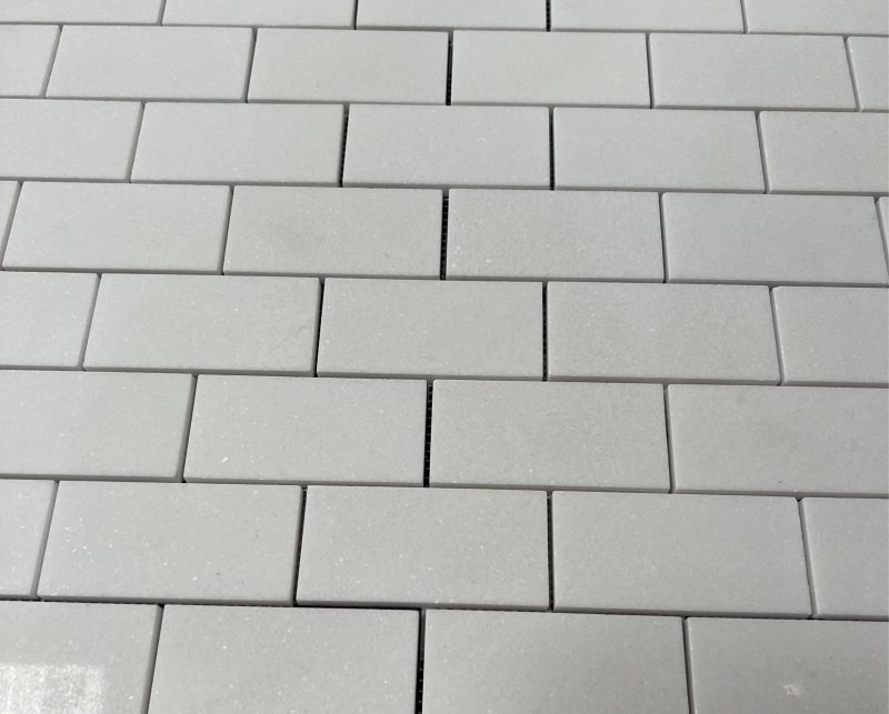 Thassos White Marble Brick Mosaic Tile 4