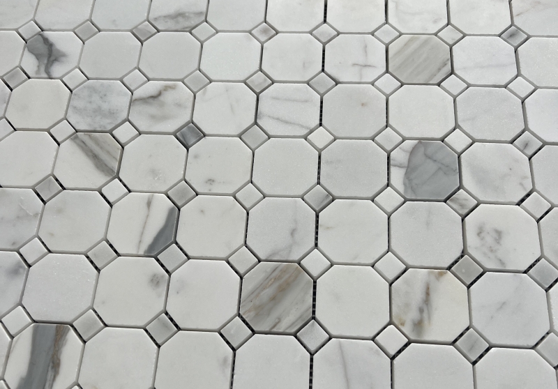 Calacatta Gold Marble Octagonal Mosaic Tile 4 Calacatta Gold Marble Octagonal Mosaic Tile 4