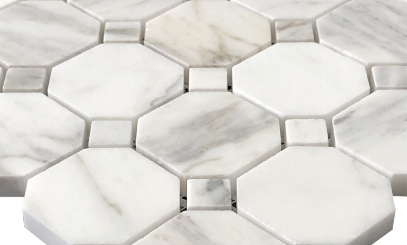 Calacatta Gold Marble Octagonal Mosaic Tile 5 Calacatta Gold Marble Octagonal Mosaic Tile 5