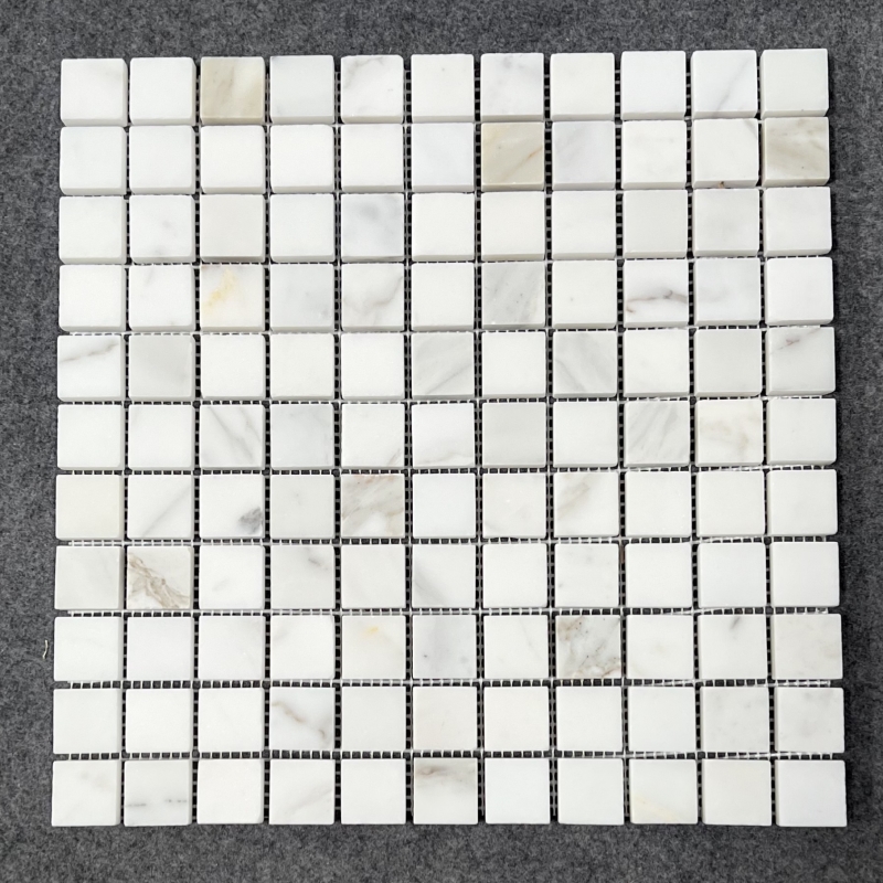 Calcatta Gold Marble 1x1 Square Mosaic Tile 1 Calcatta Gold Marble 1x1 Square Mosaic Tile 1