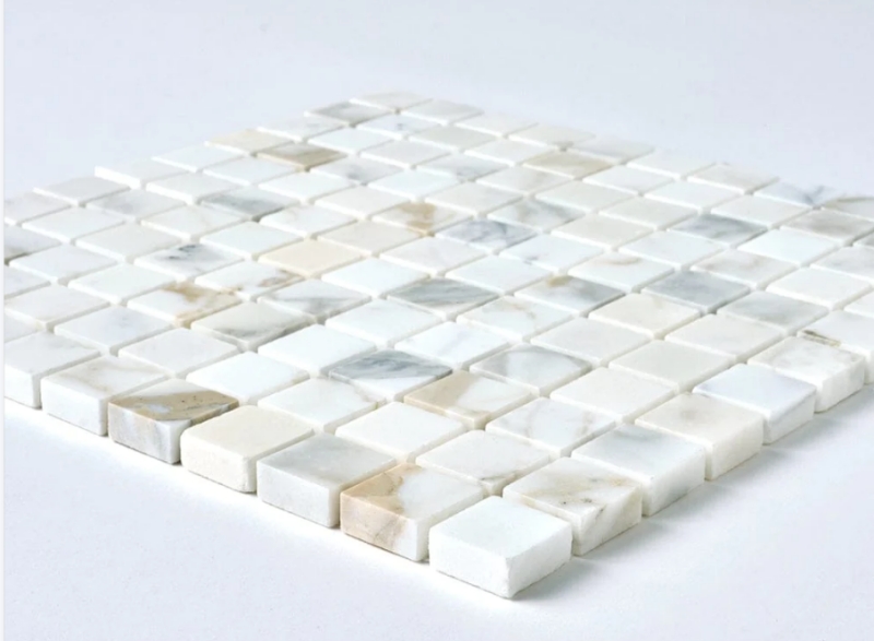Calcatta Gold Marble 1x1 Square Mosaic Tile 4 Calcatta Gold Marble 1x1 Square Mosaic Tile 4