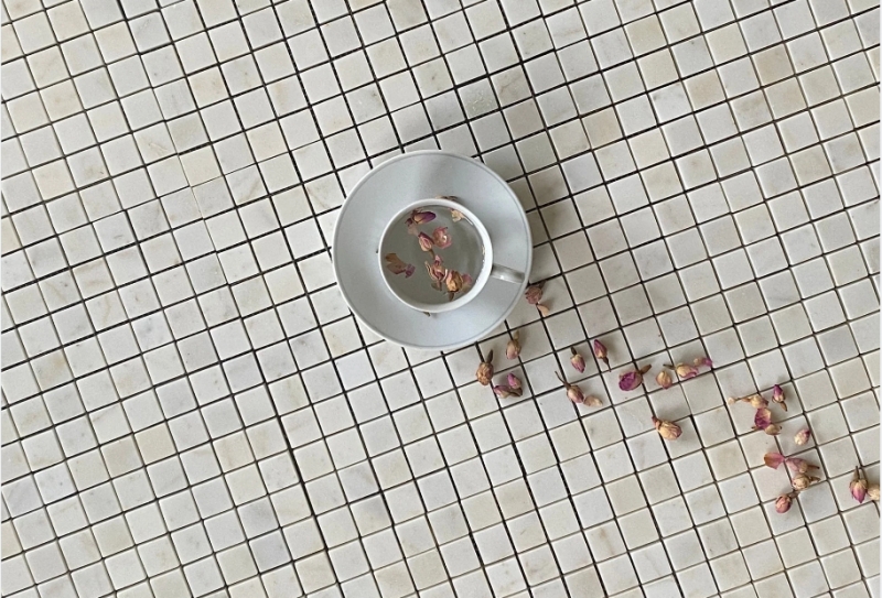 Calcatta Gold Marble 1x1 Square Mosaic Tile 5 Calcatta Gold Marble 1x1 Square Mosaic Tile 5
