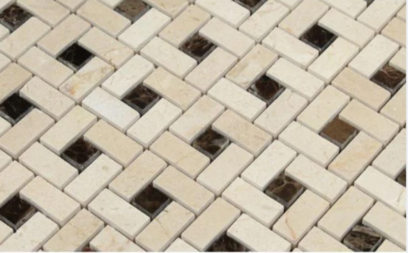 Crema Marfil Marble Pinwheel Mosaic Tile 4 Crema Marfil Marble Pinwheel Mosaic Tile 4