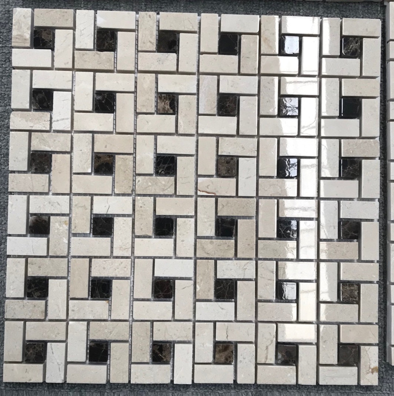 Crema Marfil Marble Pinwheel Mosaic Tile Crema Marfil Marble Pinwheel Mosaic Tile