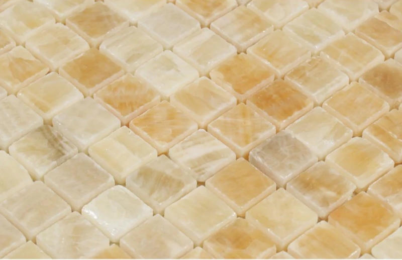 Honey Onyx 1x1 Square Mosaic Tile Design Honey Onyx 1x1 Square Mosaic Tile Design