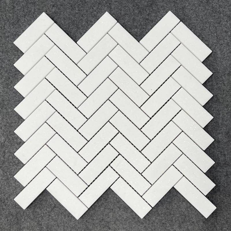 Thassos White Marble Mini Square Mosaic Tile 2 Thassos White Marble Mini Square Mosaic Tile 2