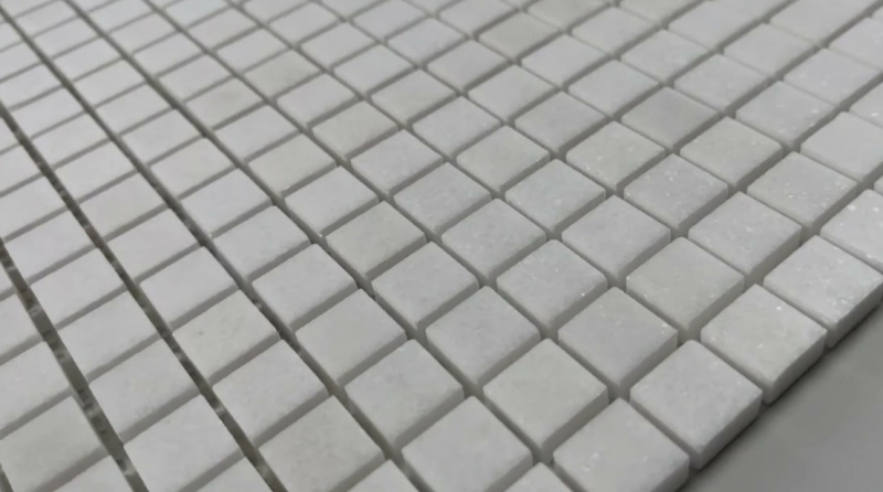 Thassos White Marble Mini Square Mosaic Tile 6 Thassos White Marble Mini Square Mosaic Tile 6