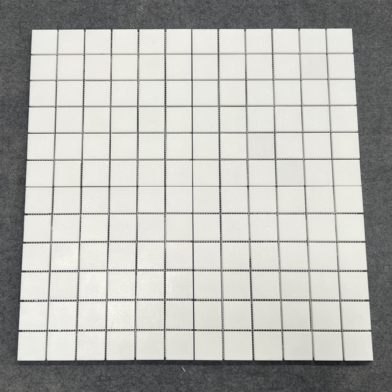Thassos White Marble Square Mosaic Tile 4 Thassos White Marble Square Mosaic Tile 4