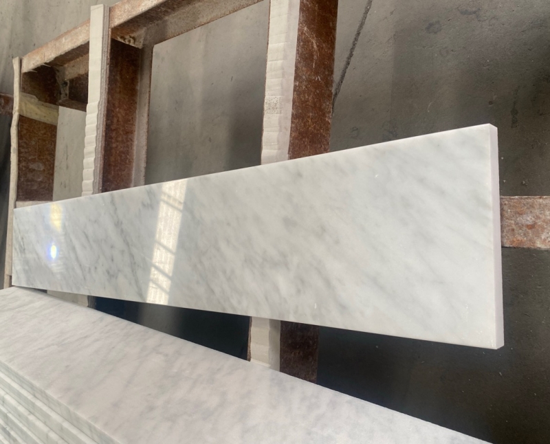 4″x36″ Carrara White Engineered Stone Beveled Threshold Saddle 3 4″x36″ Carrara White Engineered Stone Beveled Threshold Saddle 3