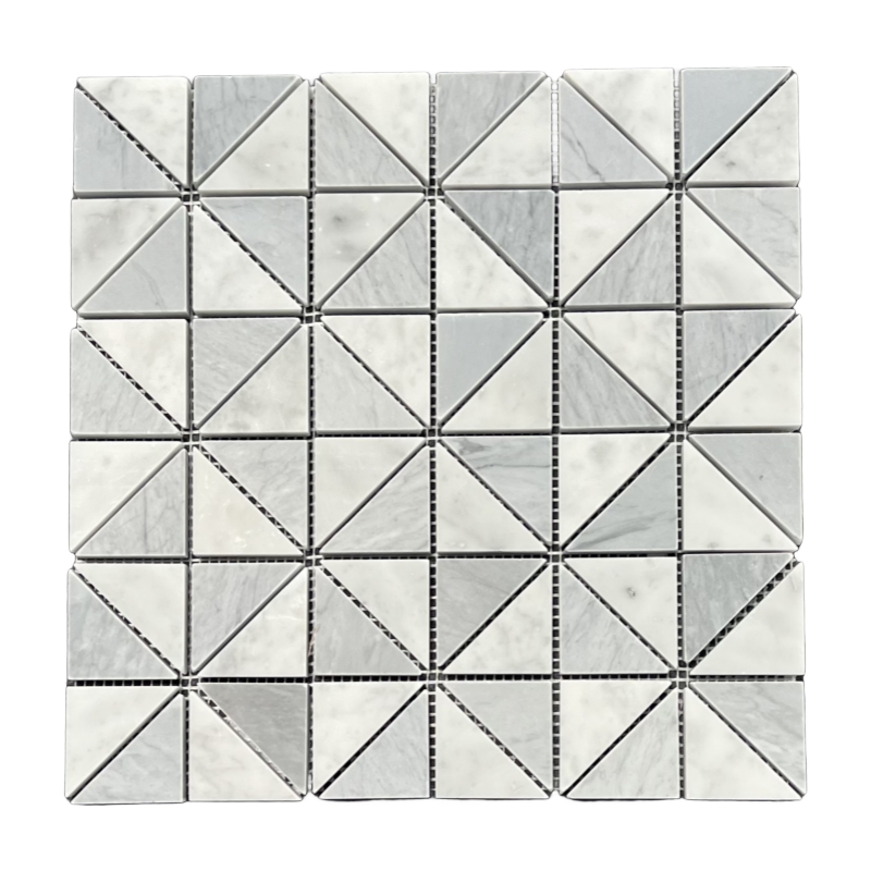Carrara White Marble Triangle Mosaic Tile Carrara White Marble Triangle Mosaic Tile