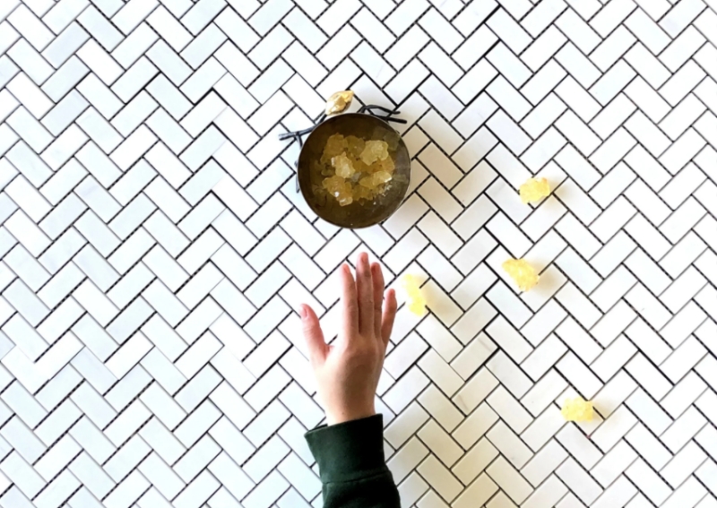 Dolomit White Marble 1x2 Herringbone Mosaic Tile 3