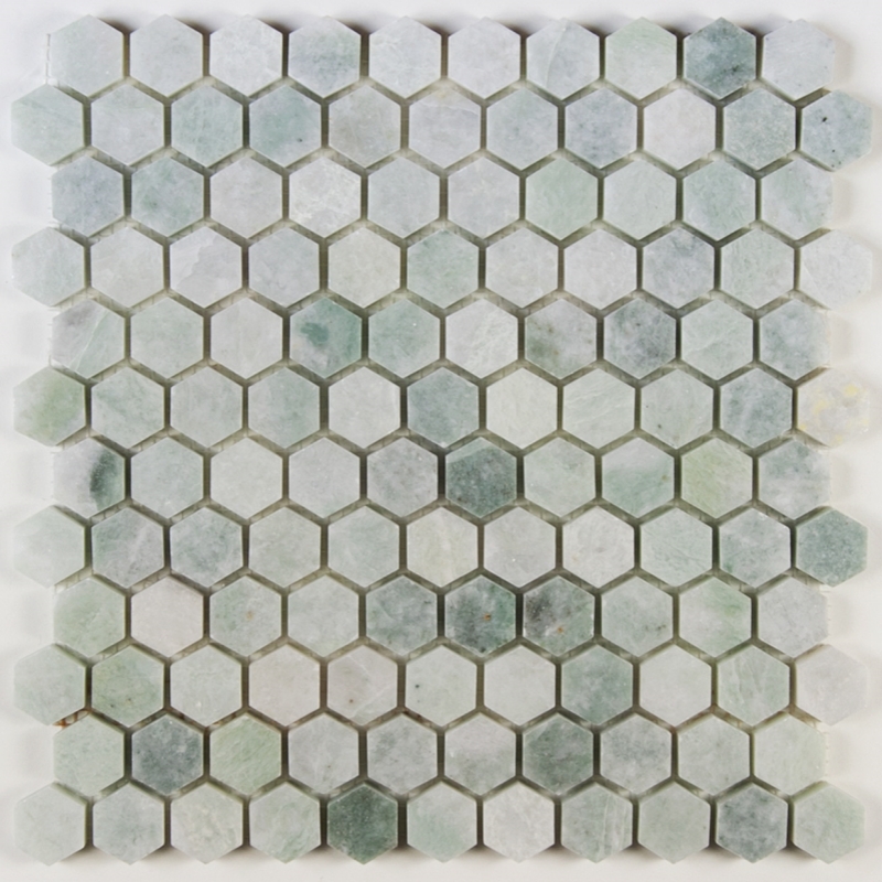 Ming Green Marble 1x1 Hexagon Mosaic Tile Ming Green Marble 1x1 Hexagon Mosaic Tile