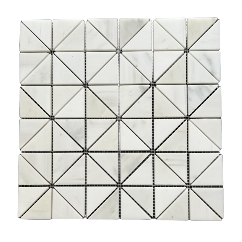 Oriental White Marble Triangle Mosaic Tile Oriental White Marble Triangle Mosaic Tile