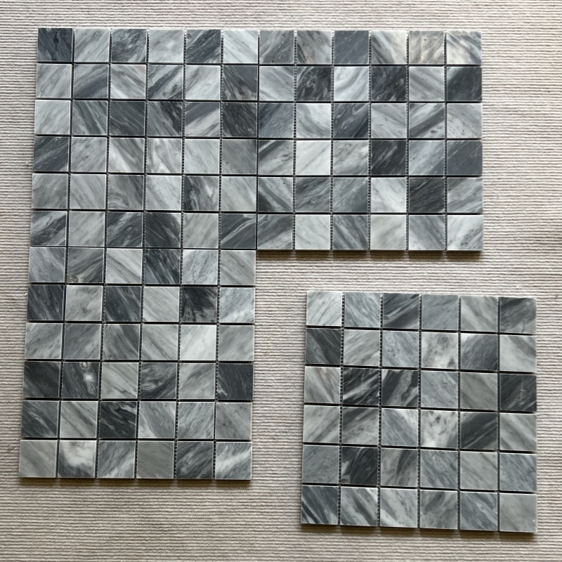 Bardiglio Gray Marble 2 Square Mosaic Tile 2 Bardiglio Gray Marble 2 Square Mosaic Tile 2