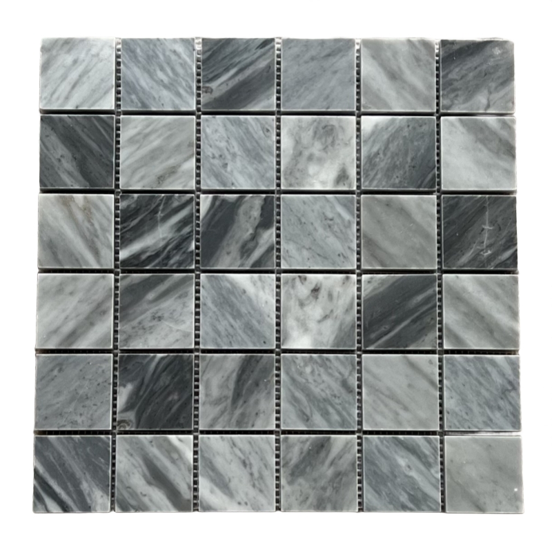 Bardiglio Gray Marble 2 Square Mosaic Tile Bardiglio Gray Marble 2 Square Mosaic Tile