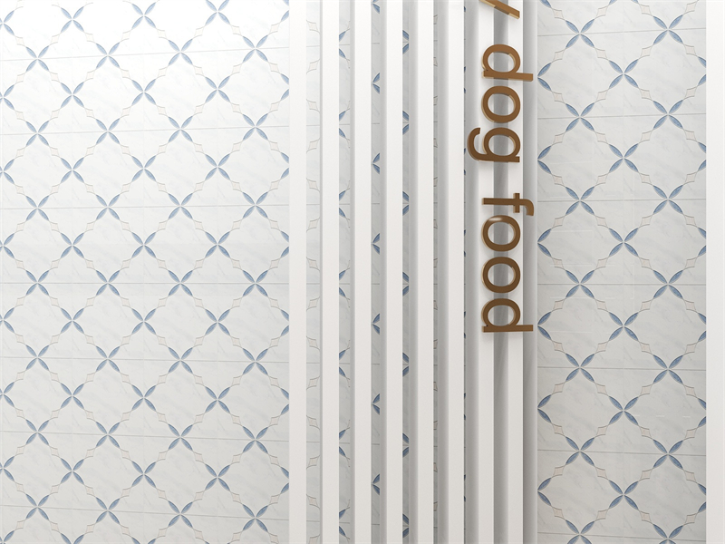 Dolomite White With Blue Edge Floral Marble Water Jet Mosaic Tile Design Dolomite White With Blue Edge Floral Marble Water Jet Mosaic Tile Design