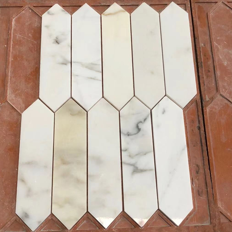 Calacatta Gold Elongated Hexagon Mosaic Tile Calacatta Gold Elongated Hexagon Mosaic Tile