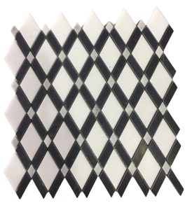 Thassos white marble lattice mosaic