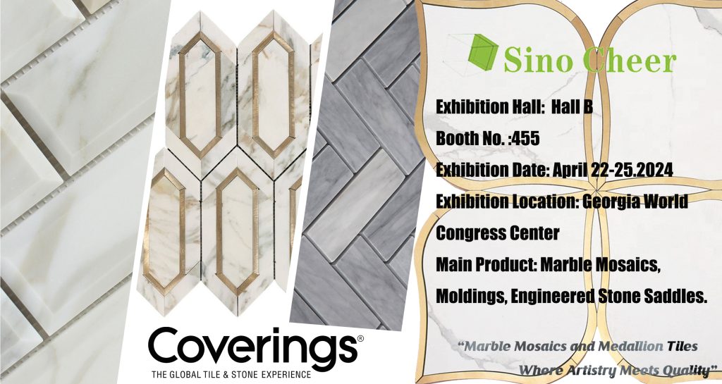 Sino Cheer Unveils Its Artistic and Quality Marble Mosaics at the Global Tile & Stone Experience in the US 8c57790eb8950ff9c4a1b1ae5342046