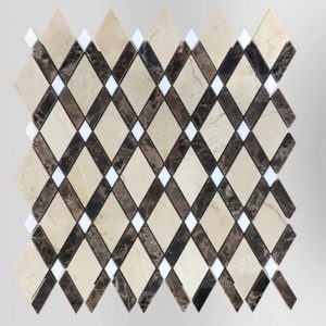 Crema Marfil Lattice Mosaic Tile Carrara lattice marble mosaic