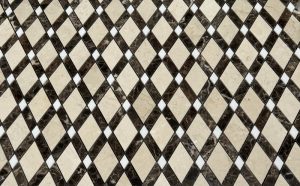 Crema Marfil Lattice Mosaic Tile Carrara lattice marble mosaic