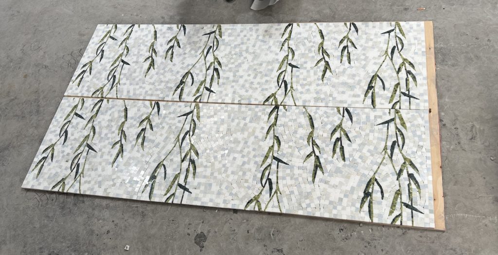 Floral Leaves Pattern Art Mosaic Tile 2 Floral Leaves Pattern Art Mosaic Tile 2