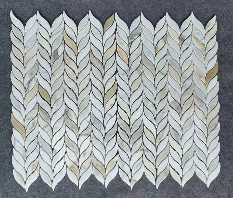 Calacatta Gold Marble Leaf Mosaic Tile 2 Calacatta Gold Marble Leaf Mosaic Tile 2