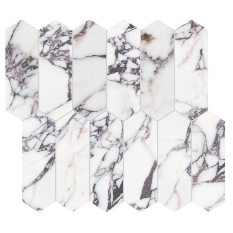 Calacatta Viola Marble Picket Mosaic Tile Calacatta Viola Marble Picket Mosaic Tile
