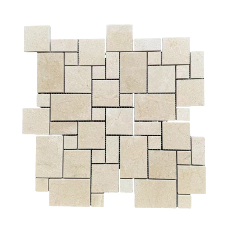 Crema Marfil Marble Mini Versailles Mosaic Tile