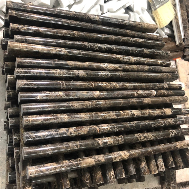Dark Emperador Marble Pencil Molding 2 Dark Emperador Marble Pencil Molding 2